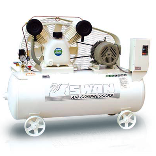 Swan Oil Less Air Compressor 5HP, 8Bar, 485L/min, 230kg SDU-205